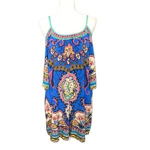 Flying Tomato Blue Cold Shoulder Dress Size Large